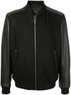 D'urban Bomber Leather Jacket - Black