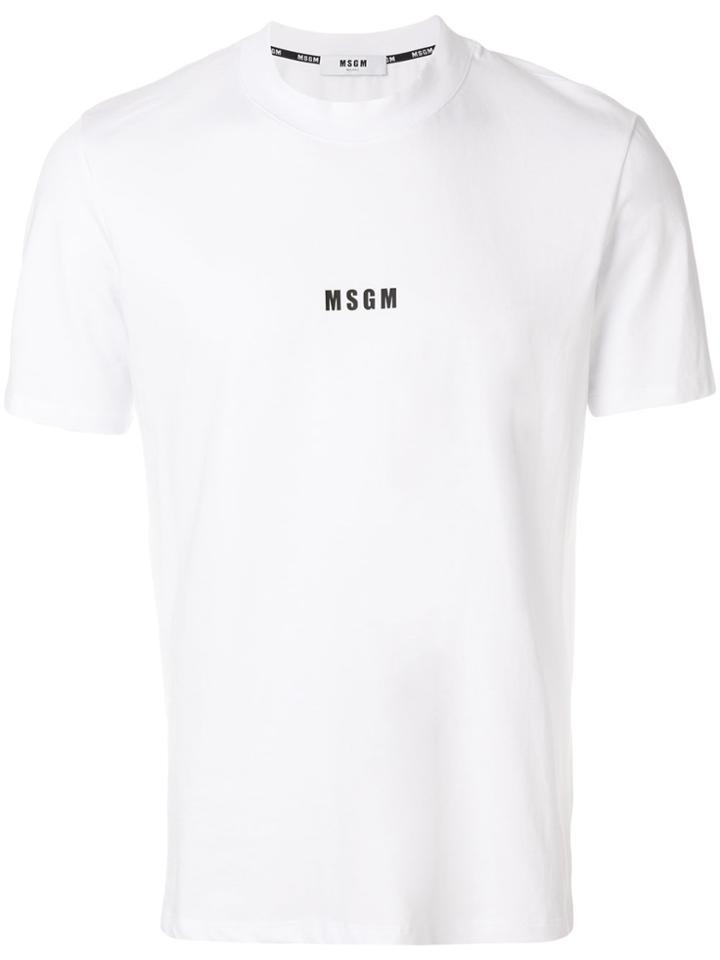 Msgm Logo Print Classic T-shirt - White