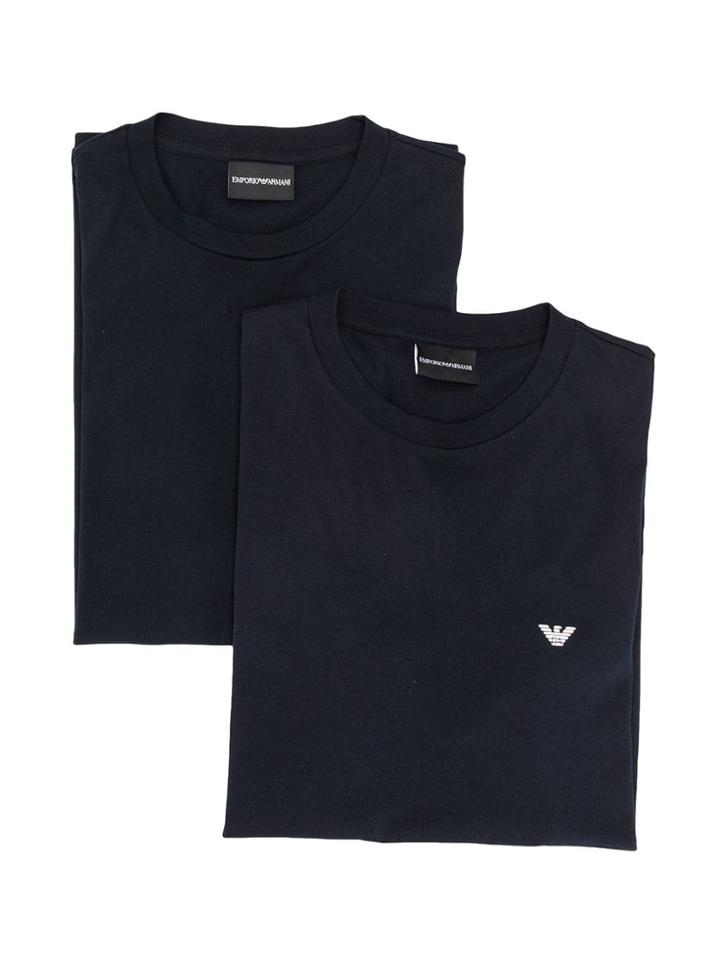 Emporio Armani Logo Crew Neck T-shirt - Blue