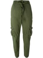 Current/elliott The Crossover Pant Cargo Trousers, Women's, Size: 27, Green, Cotton