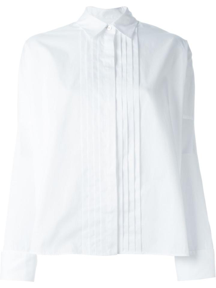 Mm6 Maison Margiela Pleated Front Shirt - White