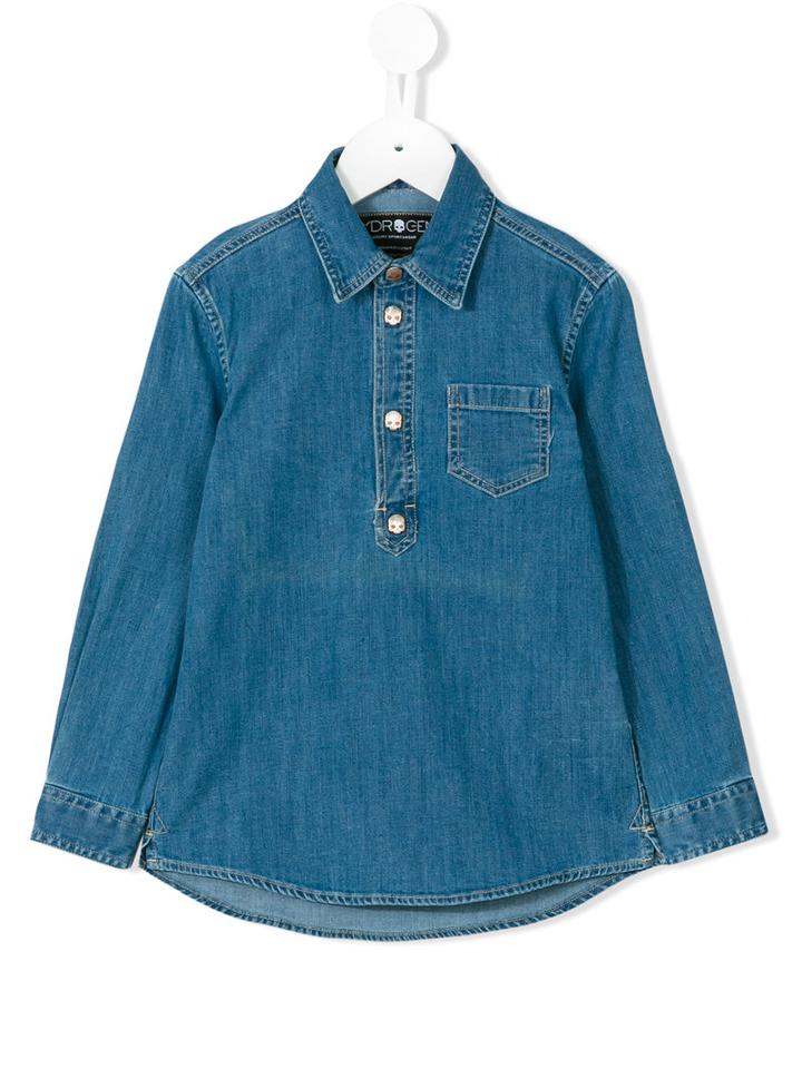Hydrogen Kids - Denim Shirt - Kids - Cotton/spandex/elastane - 2 Yrs, Blue