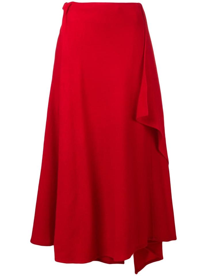 Yohji Yamamoto Wrap Around Skirt - Red