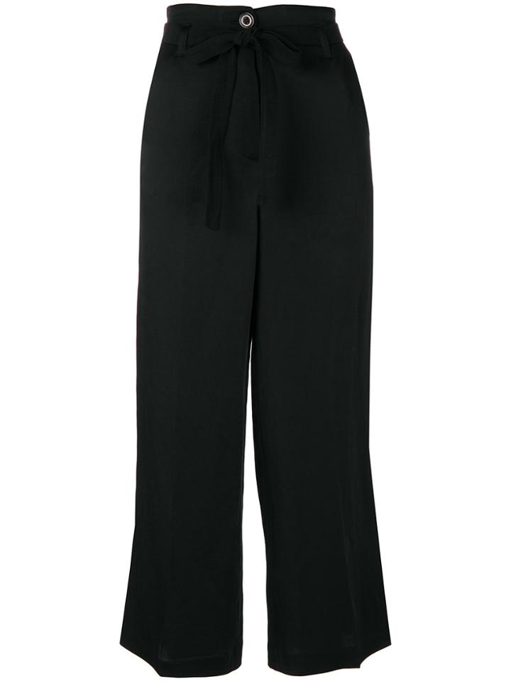 Twin-set Wide Leg Trousers - Black