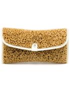 Zilla Artificial Sponge Medium Clutch, Women's, White, Leather/polyurethane