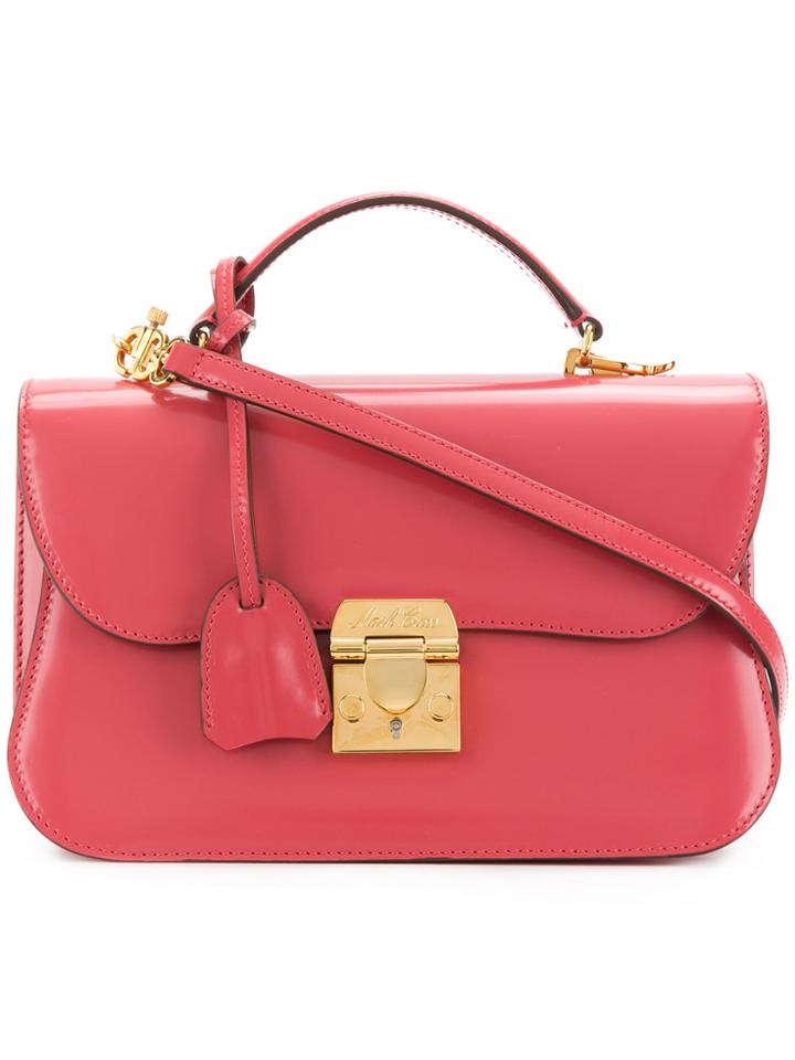 Mark Cross Clasp Closure Rounded Handle Mini Bag - Pink & Purple