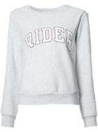 Re/done Rider Sweatshirt, Women's, Size: Medium/large, Grey, Polyester/cotton/other Fibers