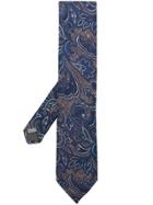 Canali Paisley Floral Tie - Blue