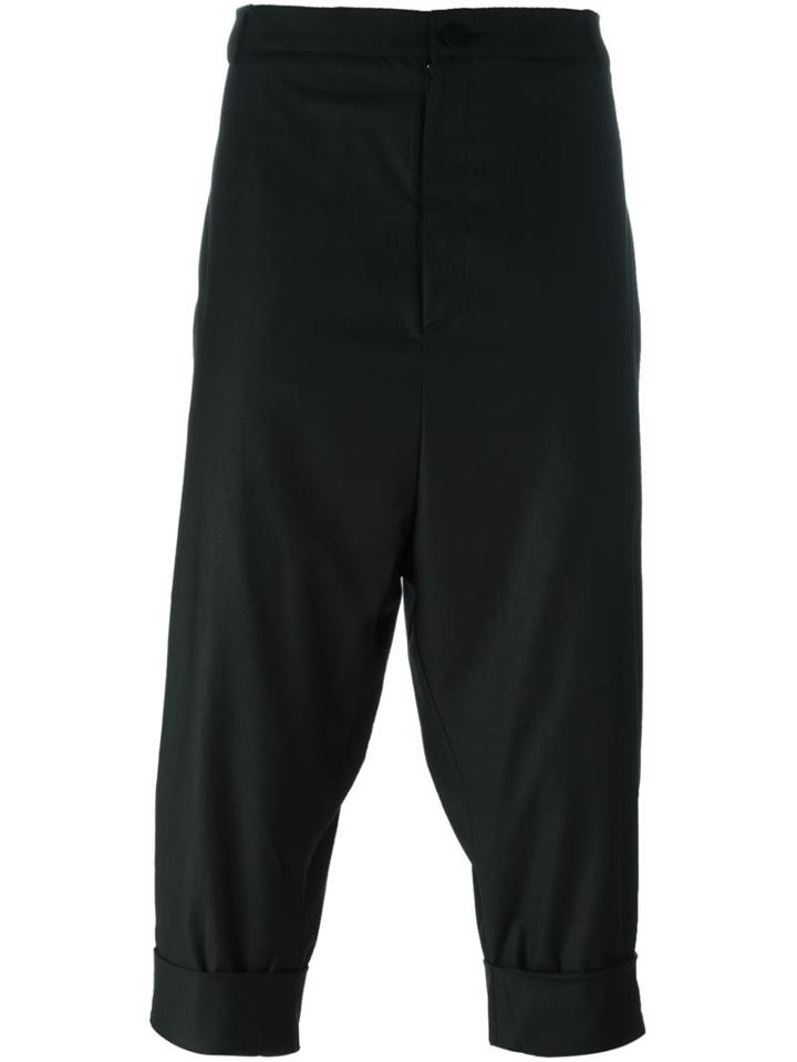 Alchemy Cropped Drop-crotch Trousers, Men's, Size: Medium, Black, Cotton/spandex/elastane