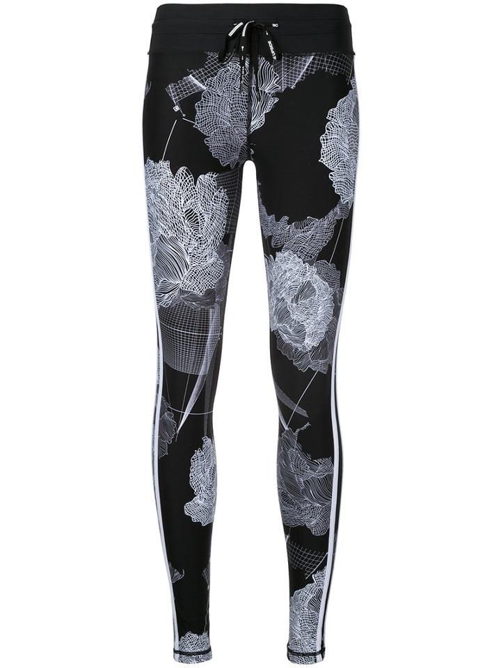 The Upside - Floral Print Fitness Leggings - Women - Nylon - S, Black