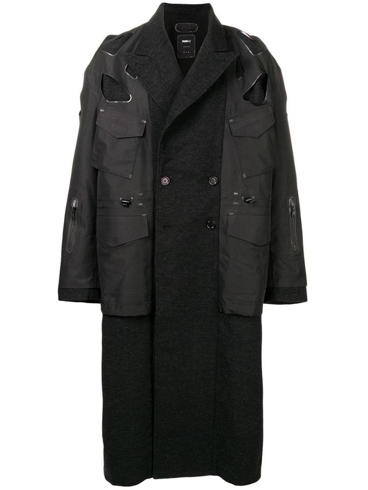 Yang Li Double Breasted Boxy Jacket - Black