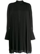 Dondup Pleated Mini Dress - Black