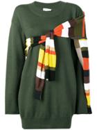 Sonia Rykiel Striped Detail Jumper - Green