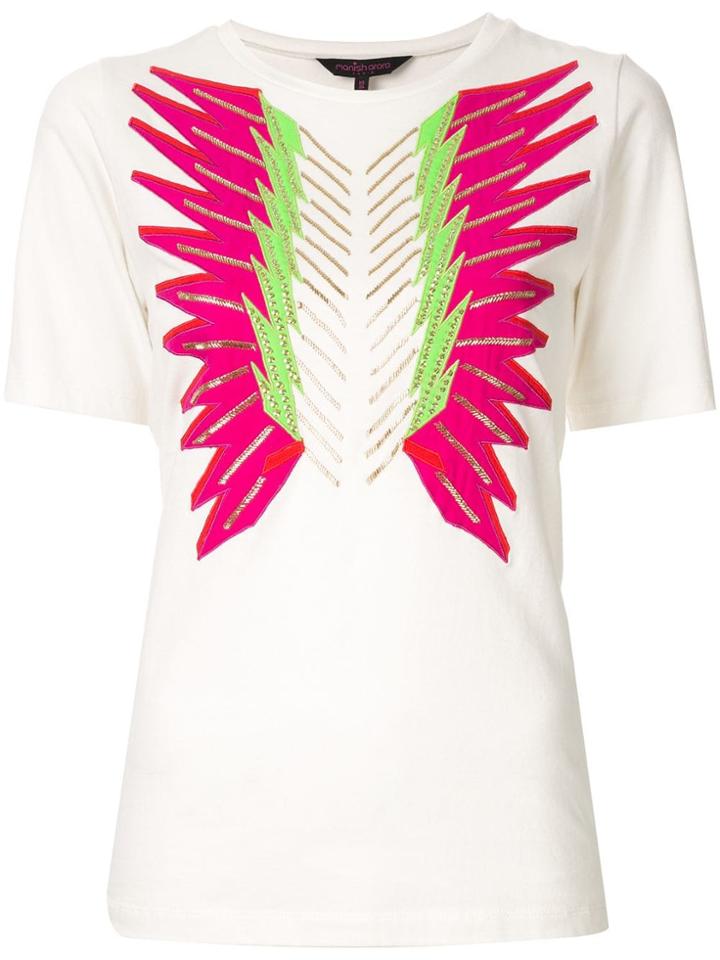 Manish Arora Crystal Embroidered T-shirt - White