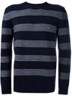A.p.c. 'vegas' Striped Jumper, Men's, Size: Large, Blue, Wool