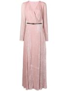 Blumarine Long Textured Dress - Pink