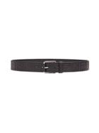 Fendi Embossed Ff Logo Belt - Black