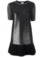 Moncler Panelled T-shirt Dress, Women's, Size: Small, Black, Virgin Wool/polyester