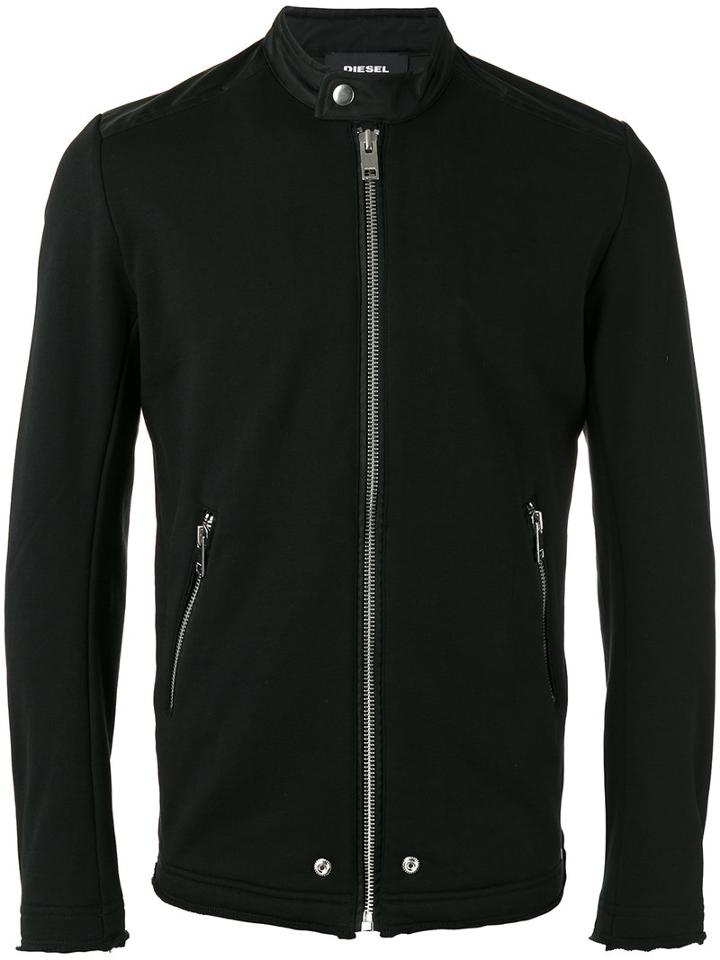 Diesel - Banded Collar Jacket - Men - Cotton/nylon/polyurethane - M, Black, Cotton/nylon/polyurethane