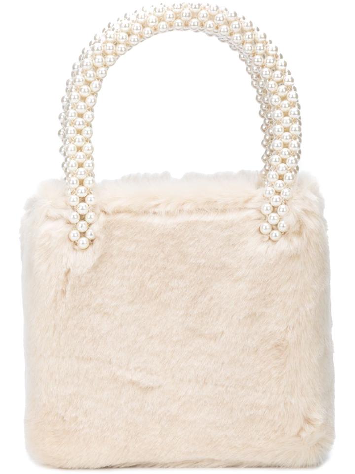Shrimps All Over Beaded Bag - Nude & Neutrals