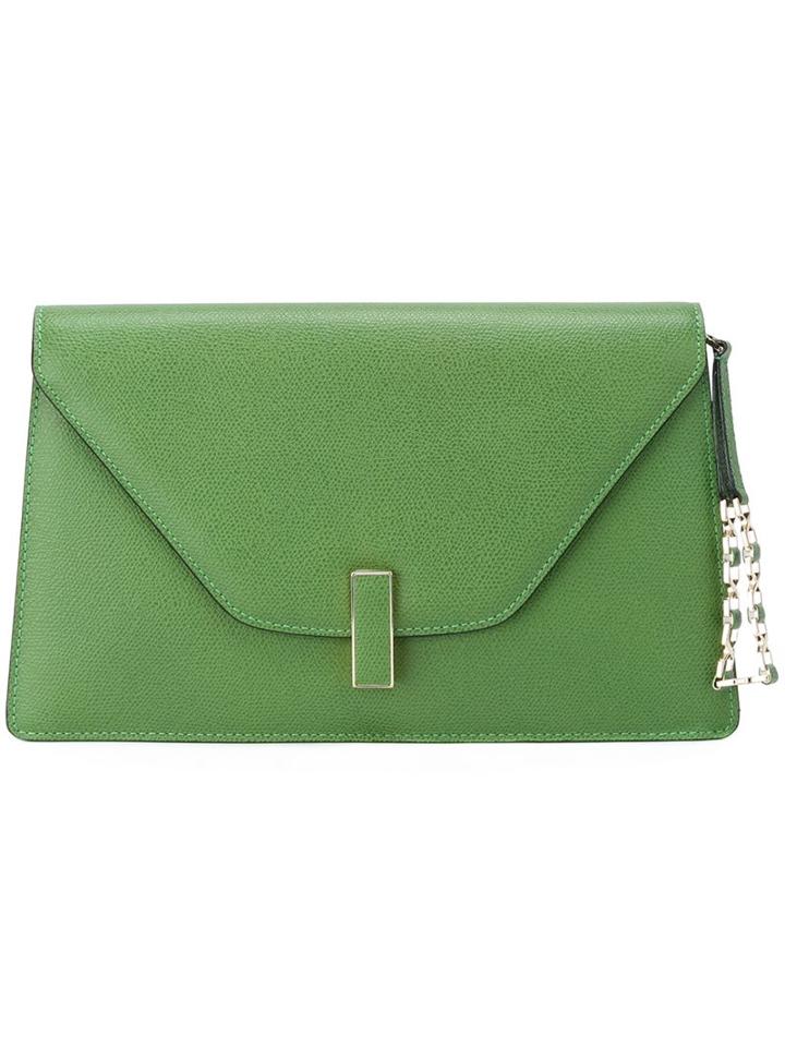 Valextra Envelope Clutch, Women's, Green