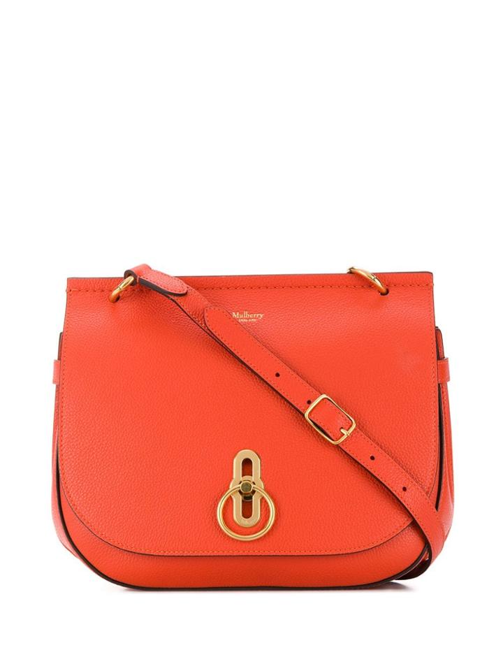 Mulberry Amberley Small Grain Satchel Bag - Orange
