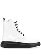 Alexander Mcqueen Chunky Ankle Boots - White