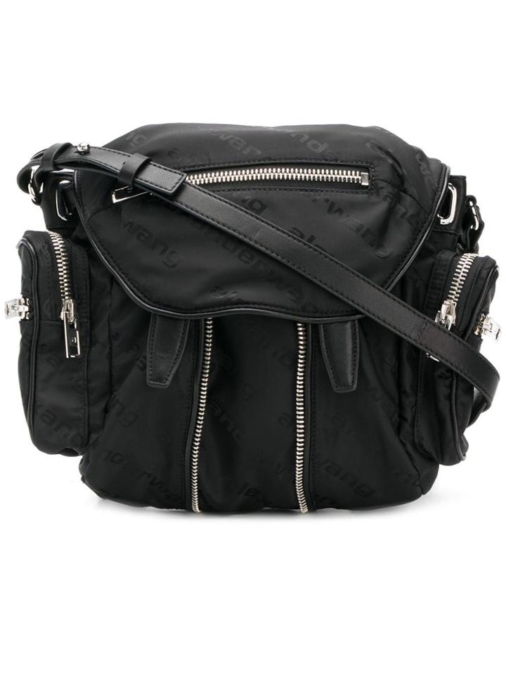 Alexander Wang Mini Marti Logo Jacquard Backpack - Black