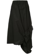 Marni Elasticated Asymmetric Skirt - Black