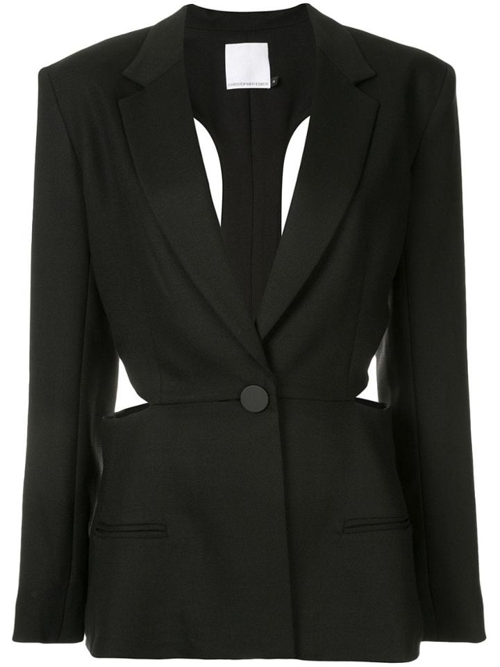 Christopher Esber Loophole Tie Back Blazer - Black