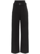 Shushu/tong Belted High-waisted Trousers - Black