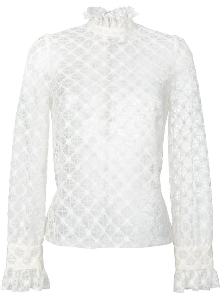 Philosophy Di Lorenzo Serafini Lace Detail Blouse - Nude & Neutrals