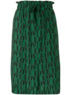 Calvin Klein Love Slogan Print Skirt - Green