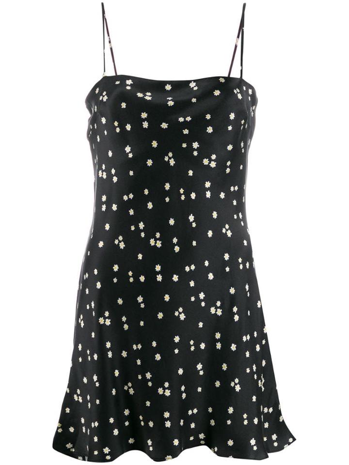 Bec & Bridge Daisy Print Slip Dress - Black
