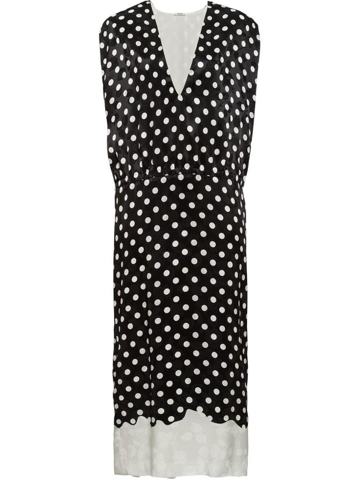 Miu Miu Polka-dot Floral Dress - Black