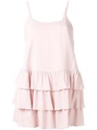 Twin-set Ruffled Hem Tank Top, Women's, Size: 46, Pink/purple, Viscose/spandex/elastane