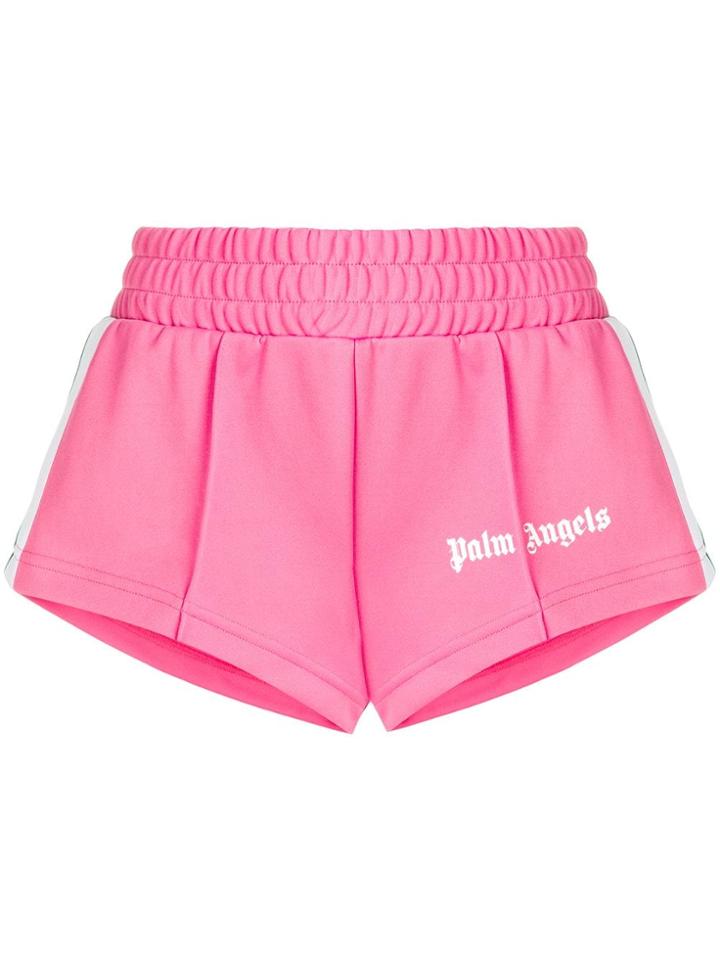Palm Angels Cropped Track Shorts - Pink