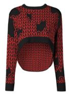 Opening Ceremony Umd X Opening Ceremony Elliptical Jumper, Women's, Size: Large, Red, Merino