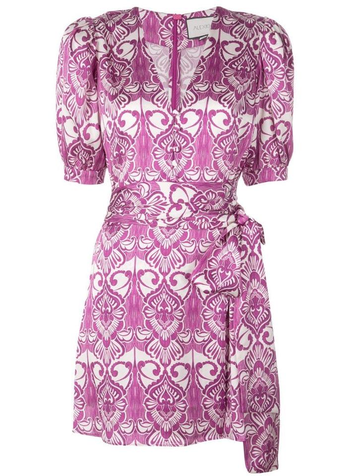 Alexis Bardot Belted Mini Dress - Purple