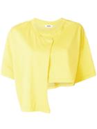 Marios Asymmetric Cropped T-shirt - Yellow