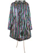 Metallic (grey) Stripe Parka - Women - Lurex/nylon - 40, Lurex/nylon, Michel Klein