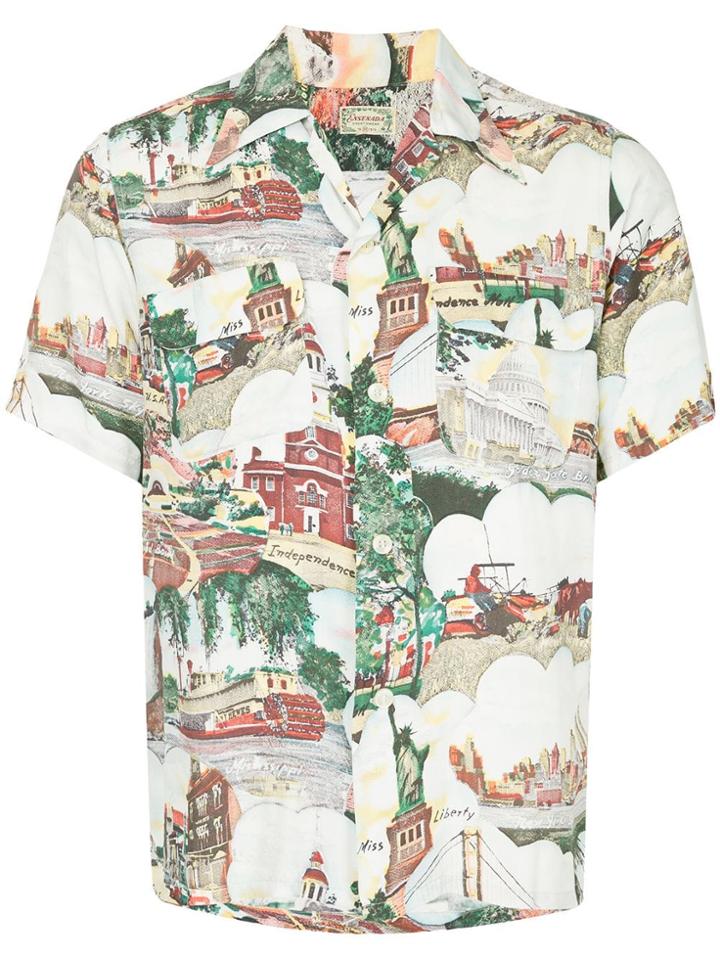 Fake Alpha Pre-owned 1950s Hawaiian Shirt - White