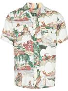 Fake Alpha Pre-owned 1950s Hawaiian Shirt - White