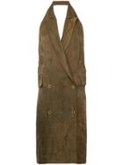 Uma Wang Sleeveless Tailored Coat - Brown