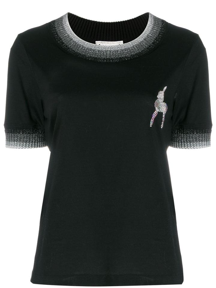 Marco De Vincenzo Deer Embellished T-shirt - Black