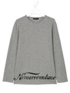 No21 Kids Printed Hem T-shirt - Grey