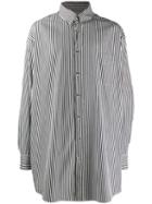 Maison Margiela Oversized Striped Shirt - Black