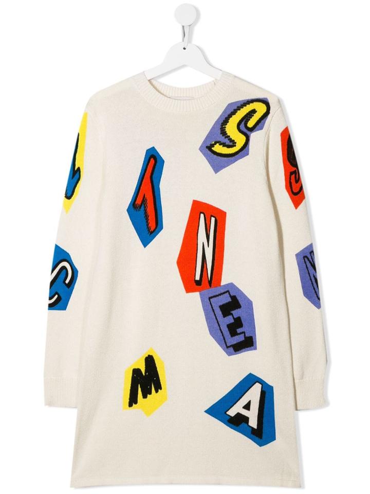 Stella Mccartney Kids Knitted Casual Dress - White