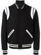 Saint Laurent Classic Teddy Jacket, Men's, Size: 50, Black, Silk/cotton/lamb Skin/wool