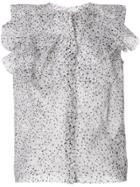 Maticevski Sheer Printed Blouse - White